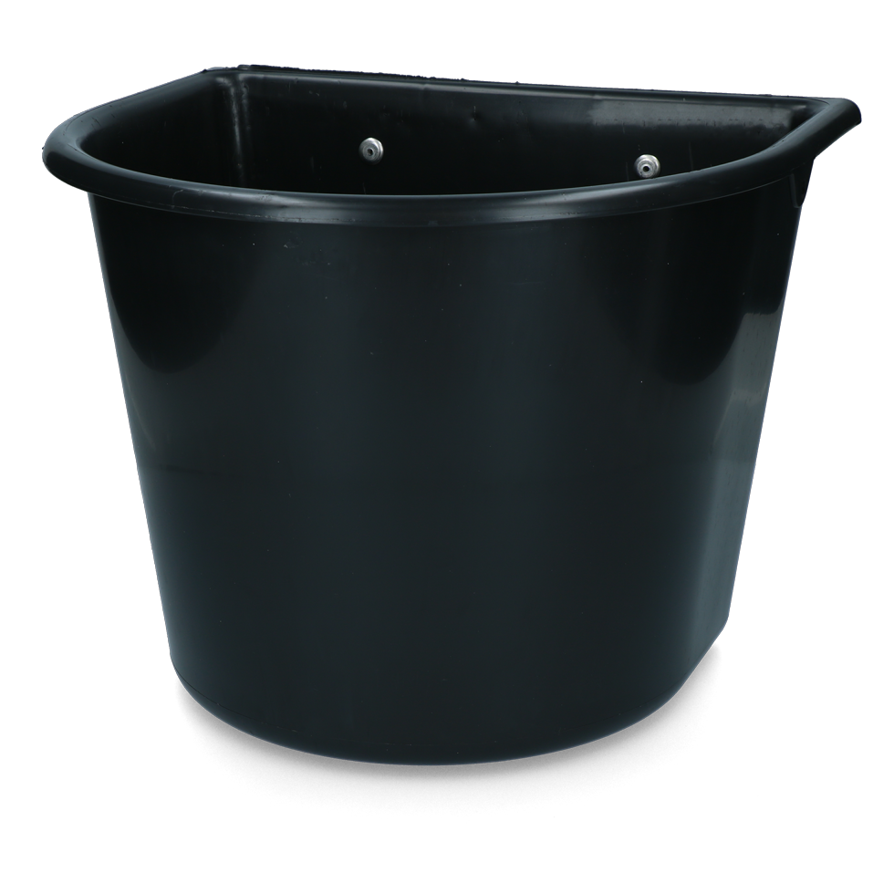 Futtertrog Vplast, mit Haken, Schwarz, 15 l