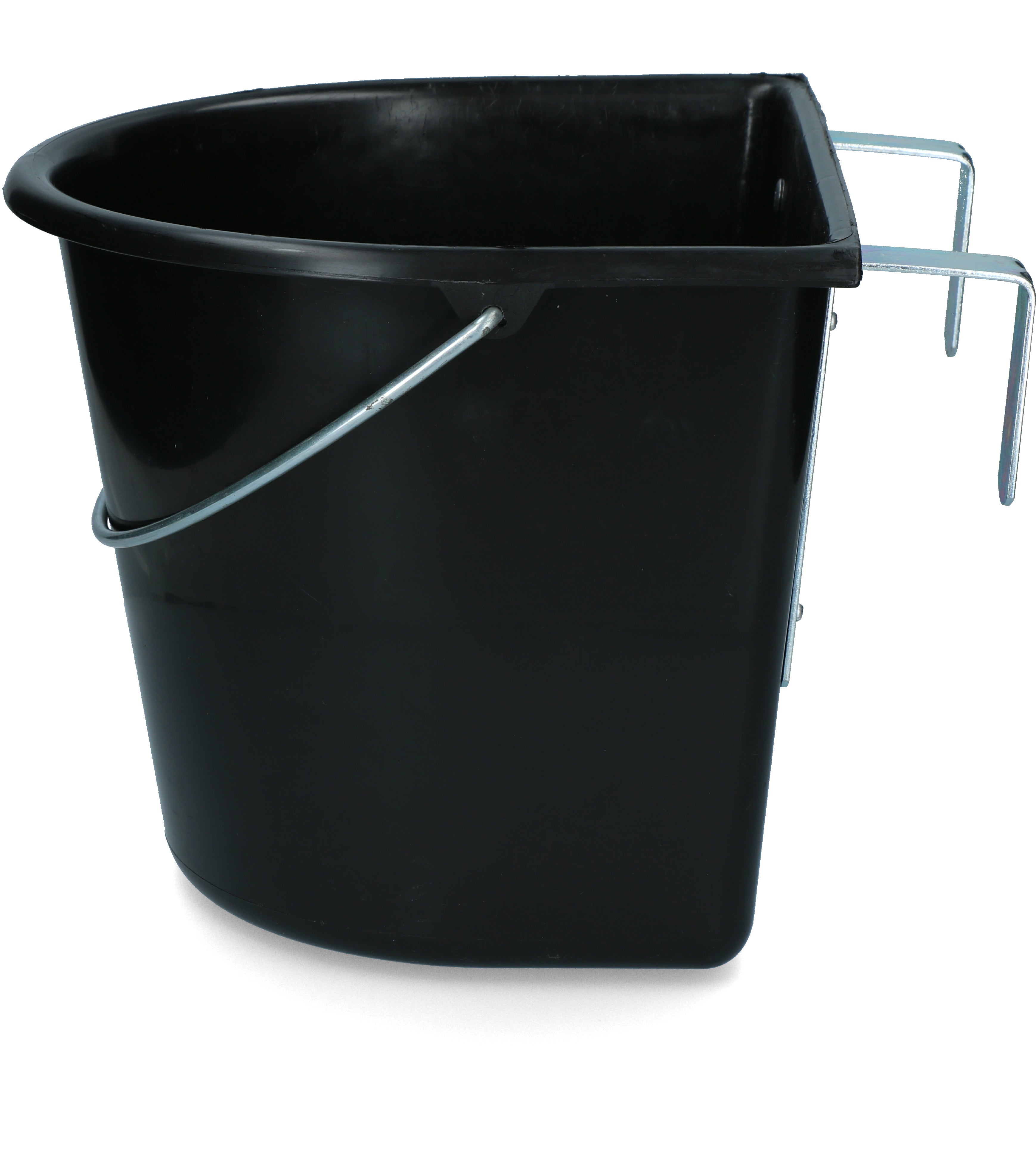 vPlast Futtertrog, Haken, Griff, 15 l, Schwarz