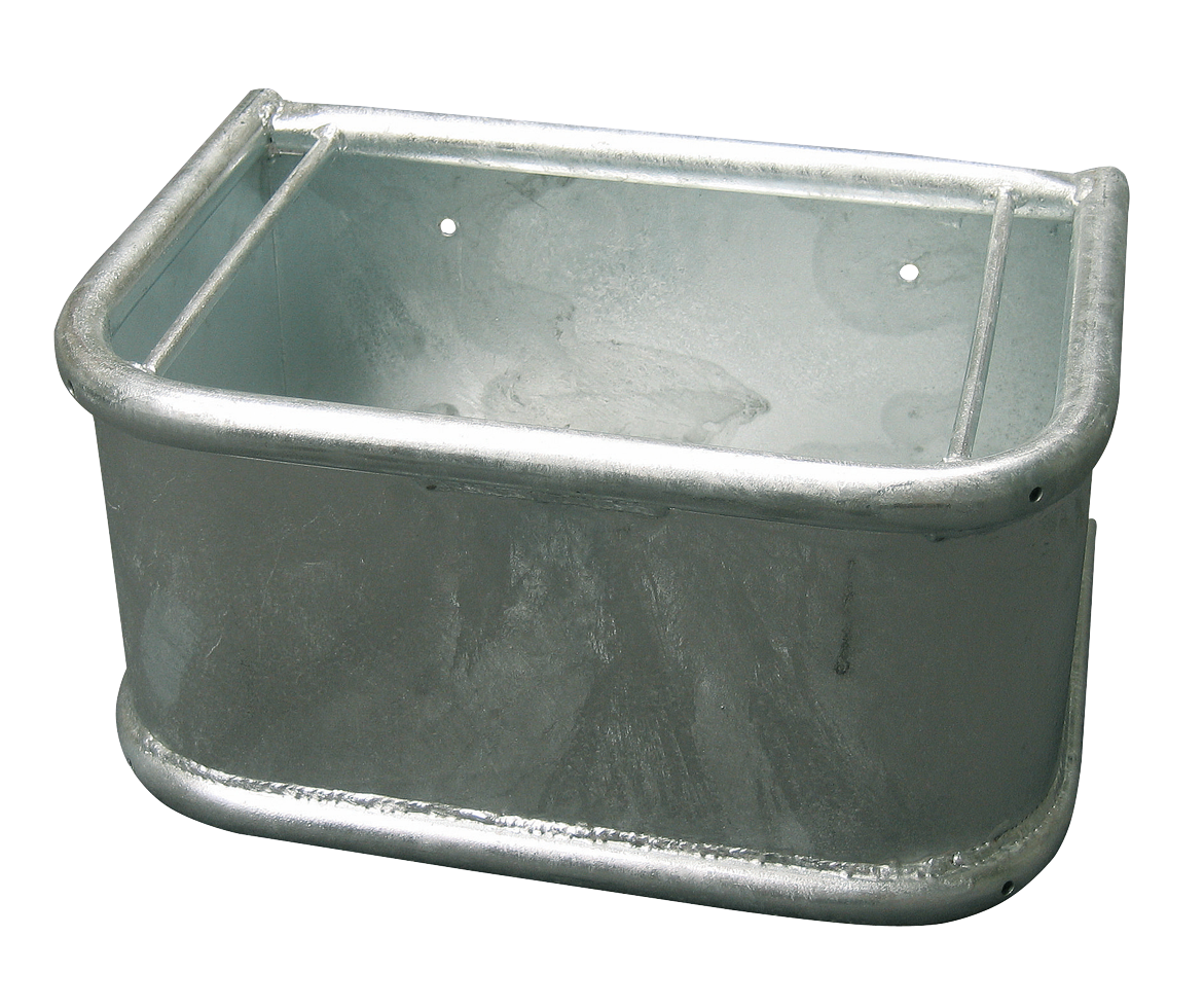 Futtertrog Pferd, feuerverzinkt, rechteckig, 45 x 34 x 23 cm, 35 l
