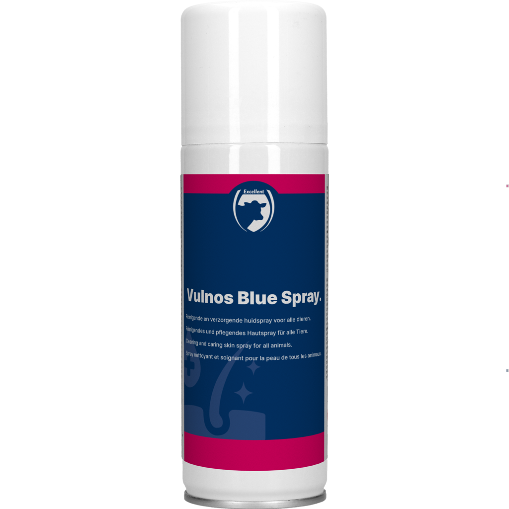 Excellent Vulnos Blau Spray, Reinigungs- und Pflegespray für Tiere, 200 ml