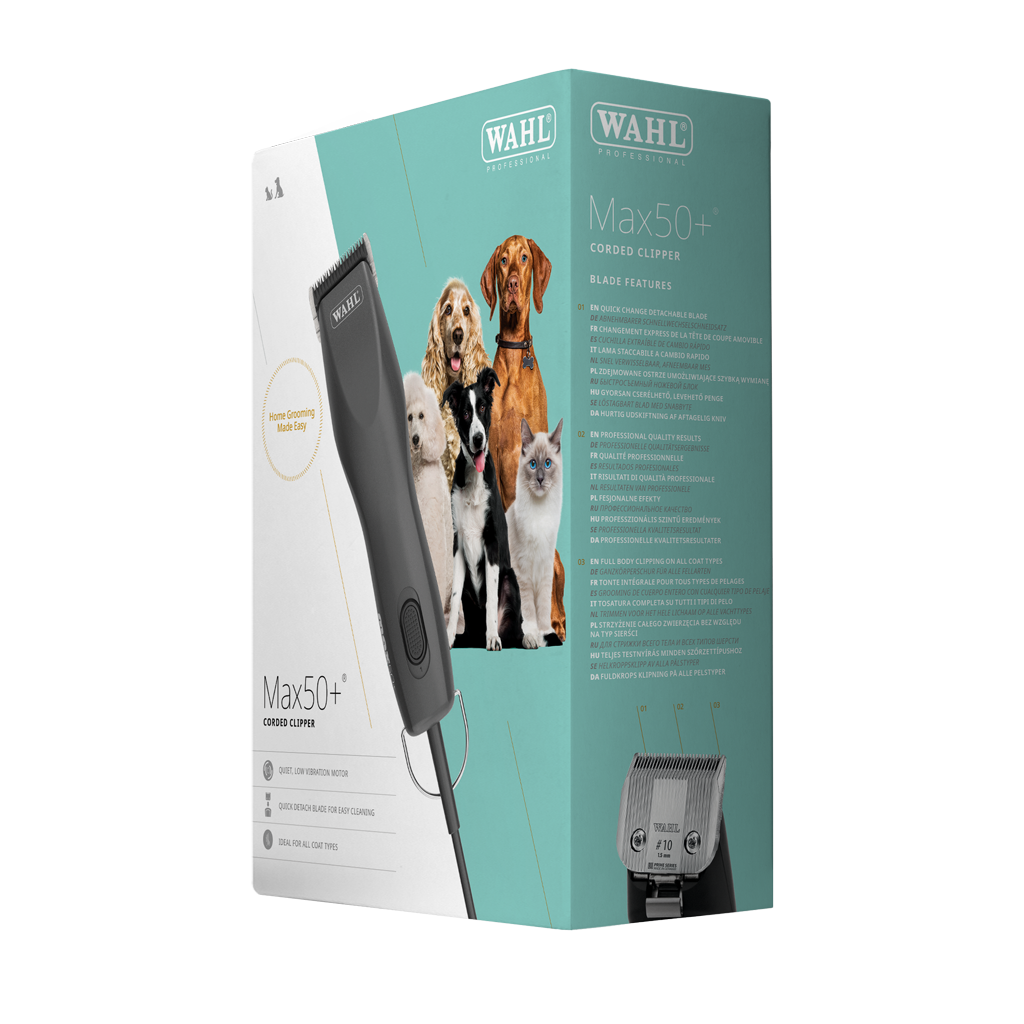 Wahl Max50+, Netzschermaschine, 2 Geschwindigkeiten, 1,5 mm Schnittlänge, 49 mm Schnittbreite
