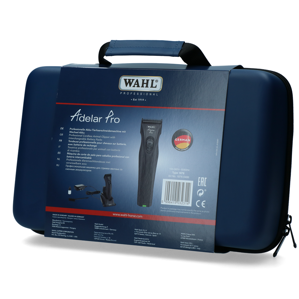 Wahl Adelar Pro Pferdetrimmer, kabellos, Schnittlänge 0,7–3 mm, Edelstahlmesser