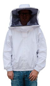 Imkerjacke, Wespenschutz, Baumwolle, integrierter Hut, XXL
