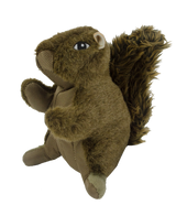 Hundespielzeug Eichhörnchen, Plüsch, mit Quietscher, mit Tau