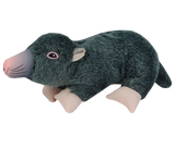 Hundespielzeug Maulwurf, Plüsch, mit Tau und Quietscher