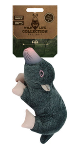 Hundespielzeug Maulwurf, Plüsch, mit Tau und Quietscher