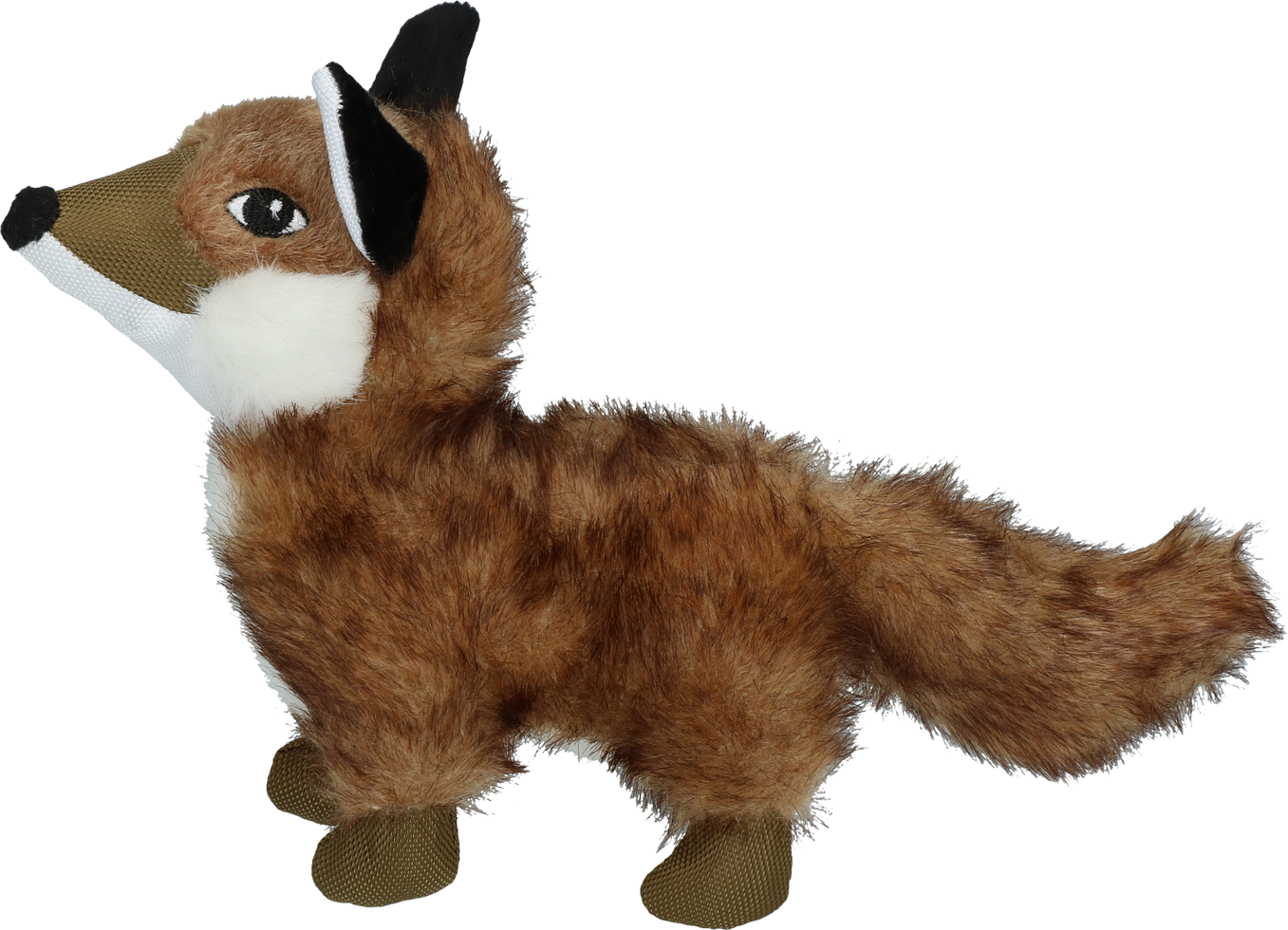 Hundespielzeug Fuchs, Plüsch, mit Tau und Quietscher