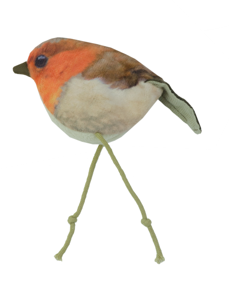 Katzenspielzeug Rotkehlchen, Wild Life Cat, mit Katzenminze