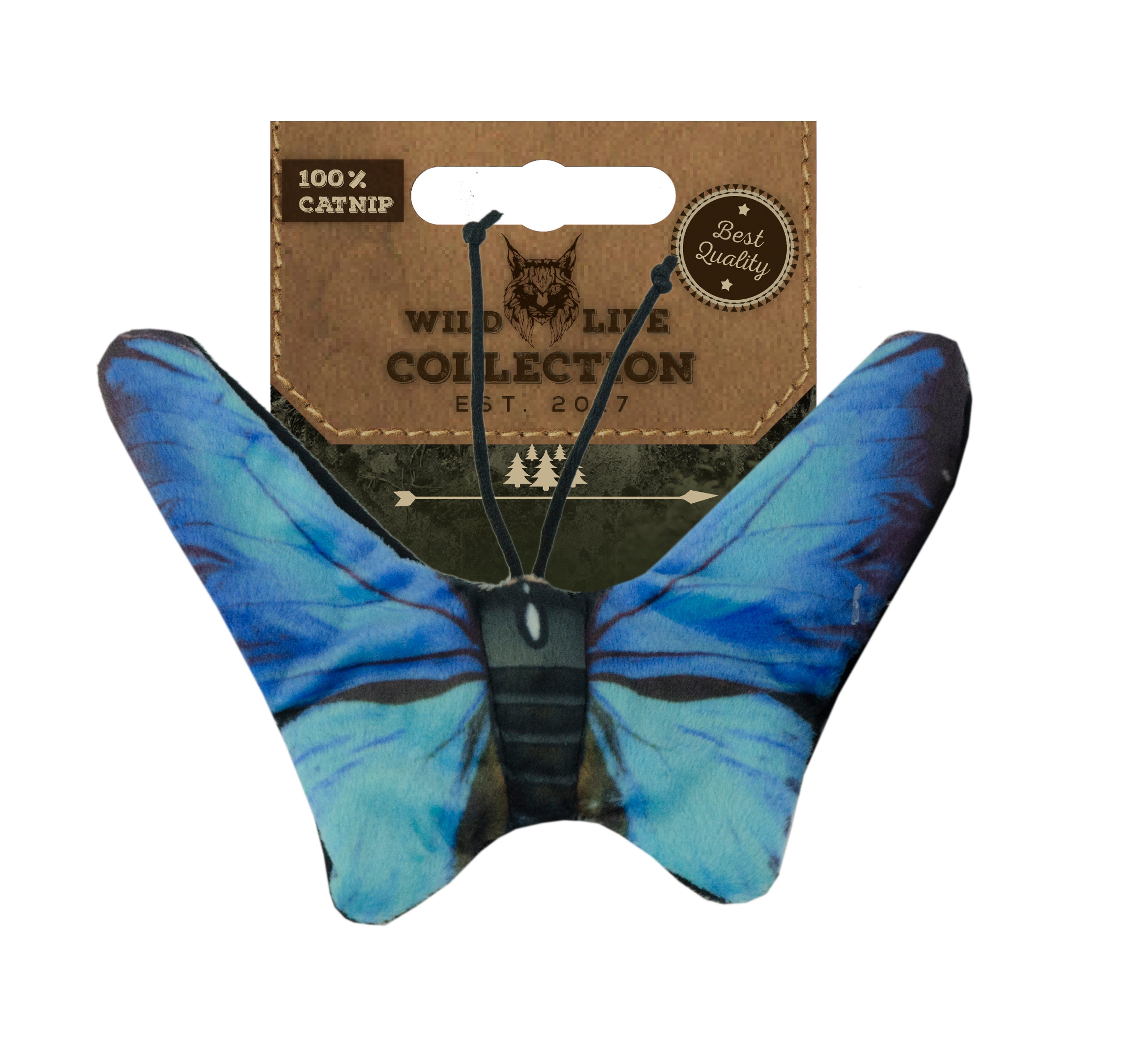 Wild Life Collection Katzenspielzeug, Blauer Schmetterling, Katzenminze