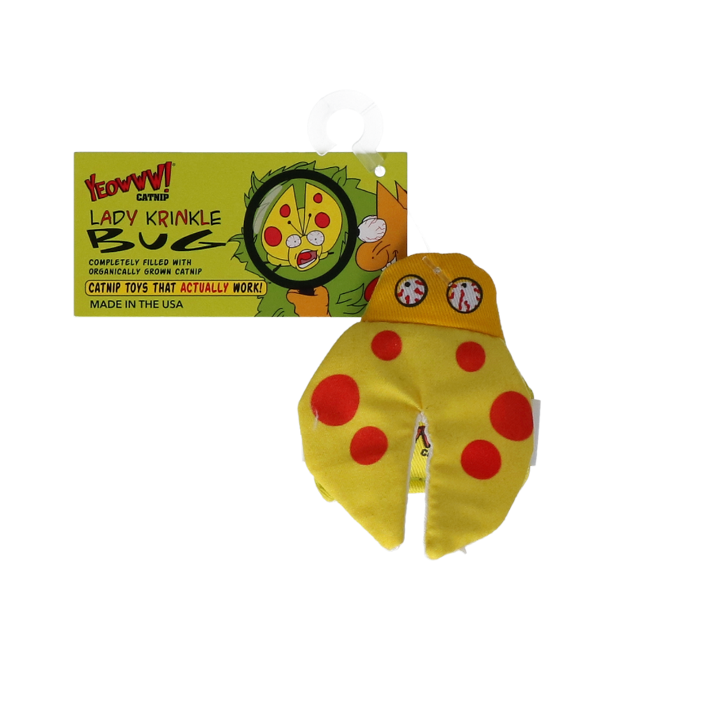 Yeowww! Lady Krinkle Bug Katzenspielzeug mit Katzenminze