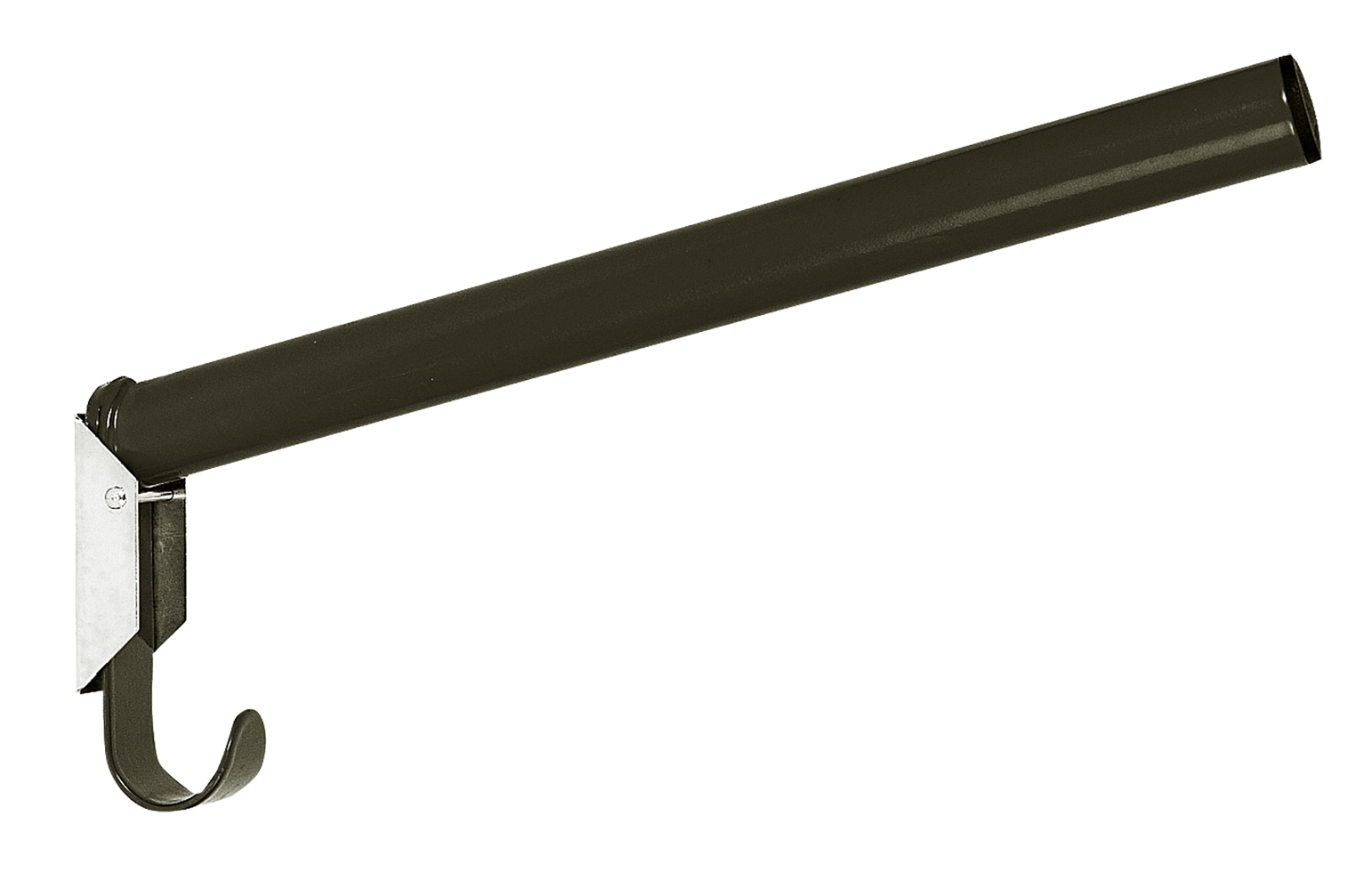 Sattelhalter, klappbar, rund, Metall, schwarz, 44 cm