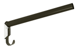 Sattelhalter, klappbar, rund, Metall, schwarz, 44 cm