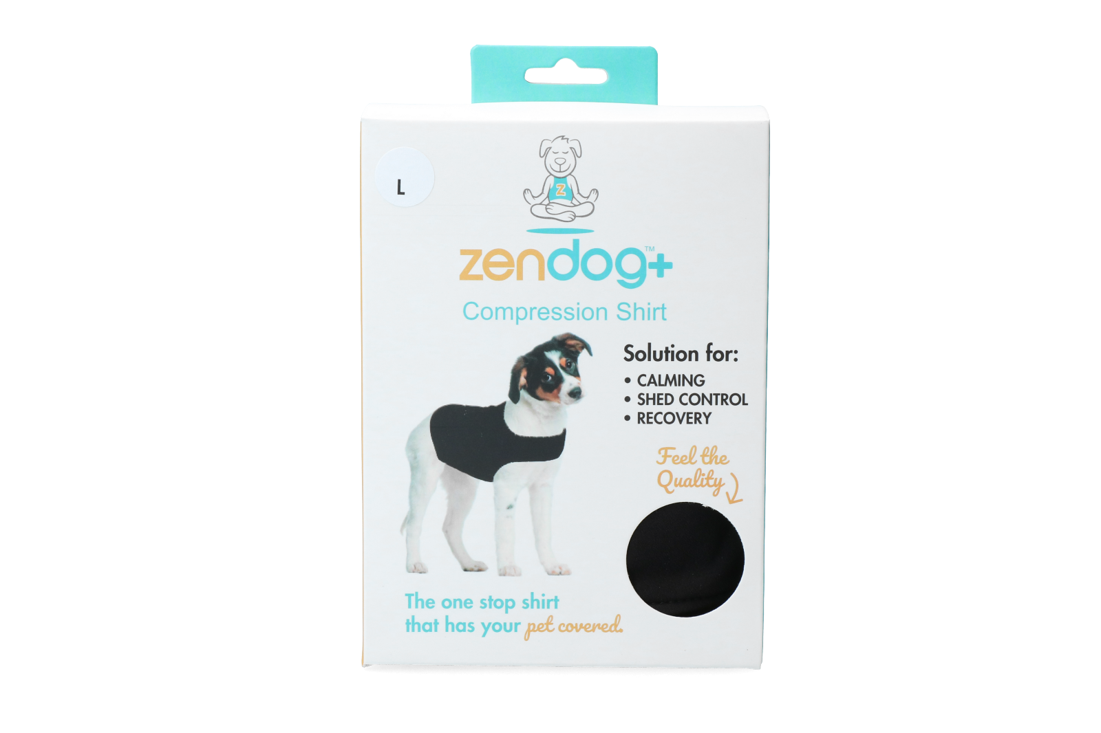 ZenDog Kompressionsshirt Hund, Größe L, Brustumfang 51–61 cm, für Stressreduktion