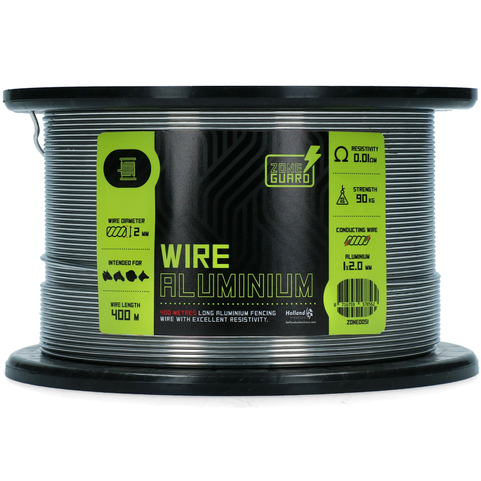 ZoneGuard Weidezaun-Draht, Aluminium, Ø 2 mm, 400 m