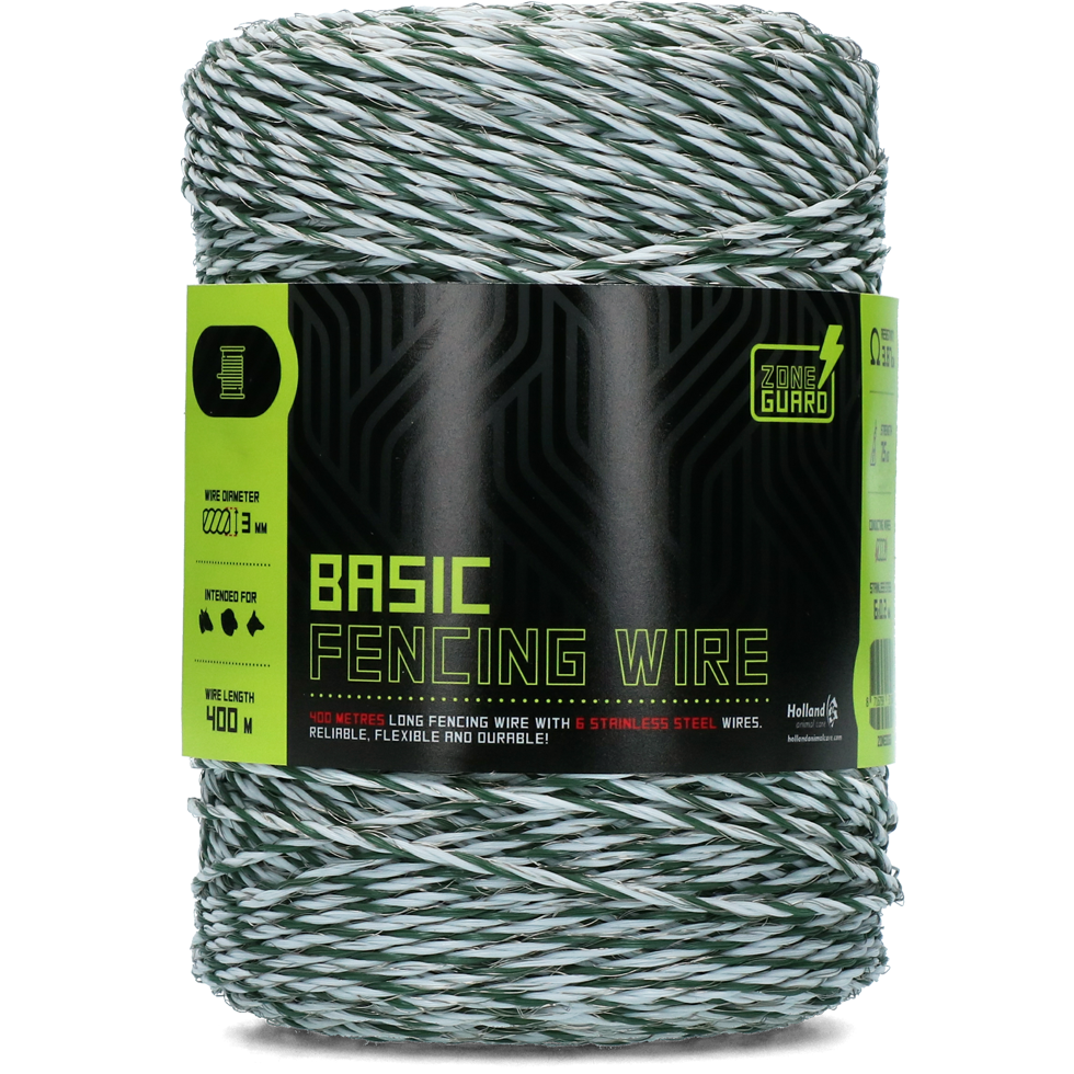 ZoneGuard Basic Zaundraht, Edelstahl, Ø 3 mm, 400 m