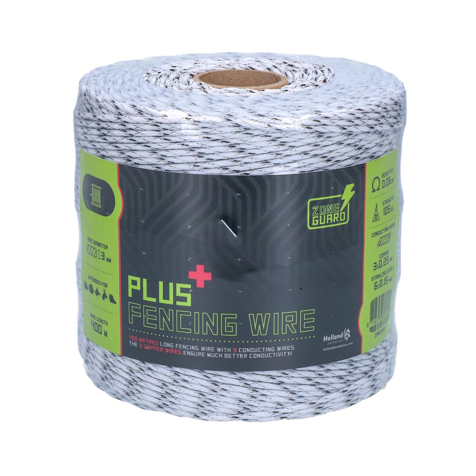 ZoneGuard Zaundraht, Ø 3 mm, weiß und schwarz, 400 m