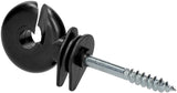 ZoneGuard Ringisolator, Strong, mit Metallkern, durchgehende Stütze, Ø 5,3 mm, schwarz, UV-beständig, 25 Stk