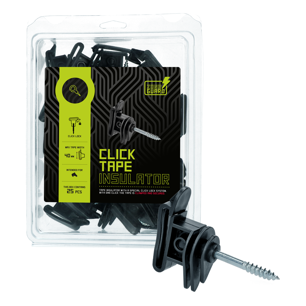 ZoneGuard Bandisolator, Klickverschluss, verzinkt, 6 mm, für Band bis 40 mm, 25 Stk