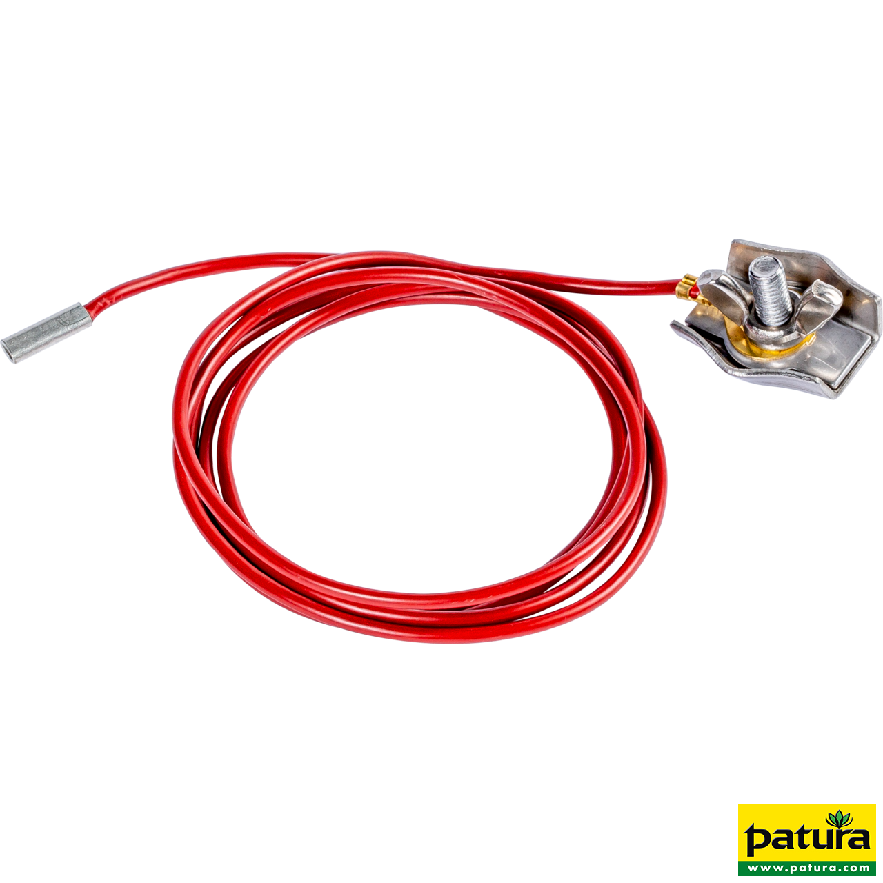 Zaunanschlußkabel Seil, mit Edelstahlseilklemme 3 mm Stift
