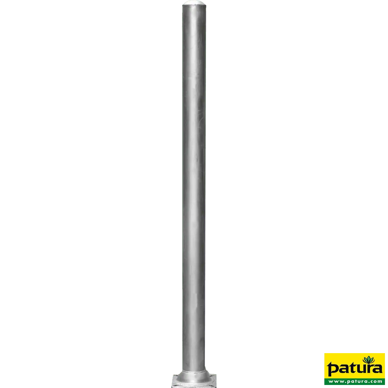 Pfosten d=102 mm, L=1,95 m, mit Bodenplatte, vz