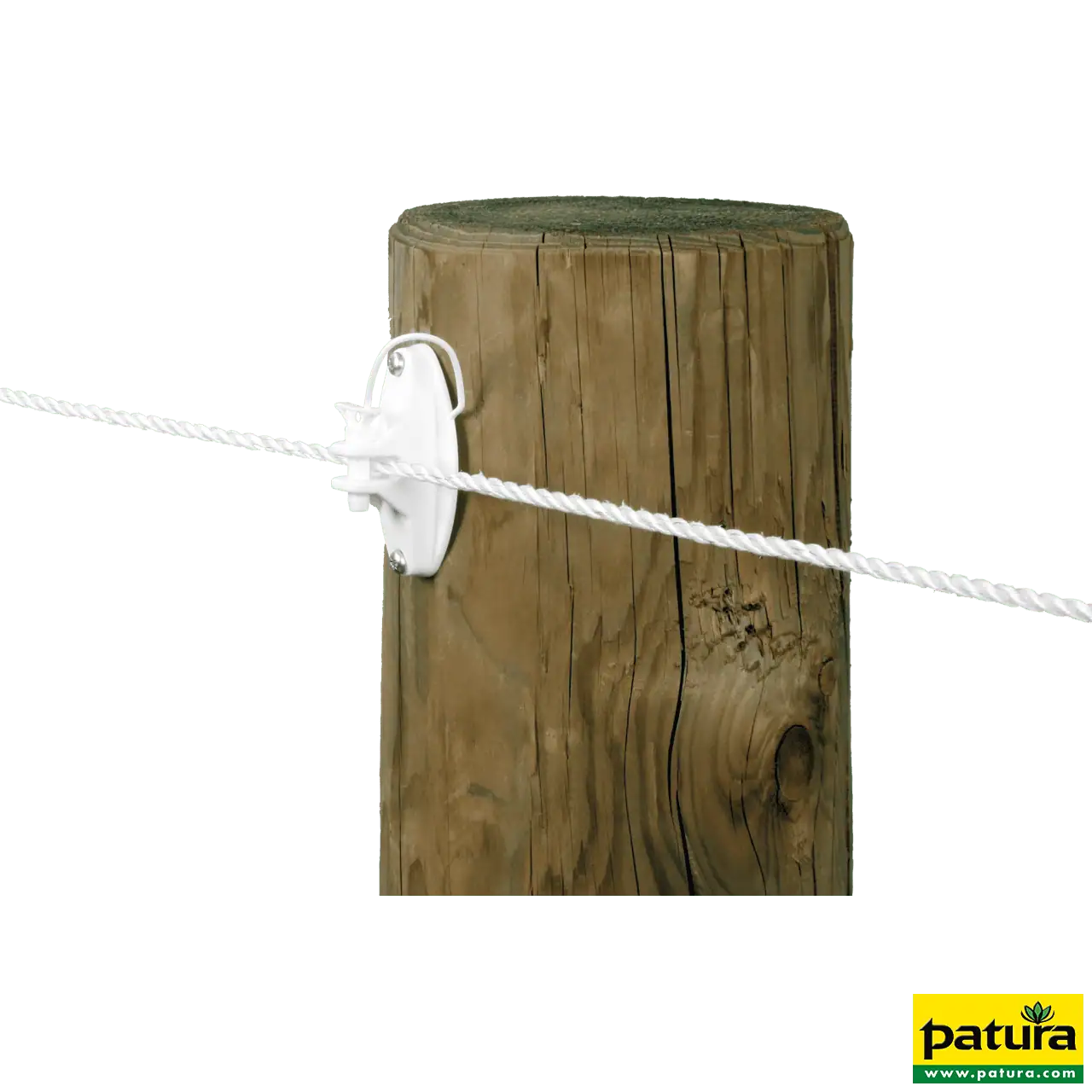 Festzaun-Isolator mit Stift, weiß, für Seil und HippoWire, 25 Stk