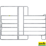 Panel-6 mit Tor, Fressgitter, 1 Fressplatz, Breite 2,40 m, Höhe 2,20 m
