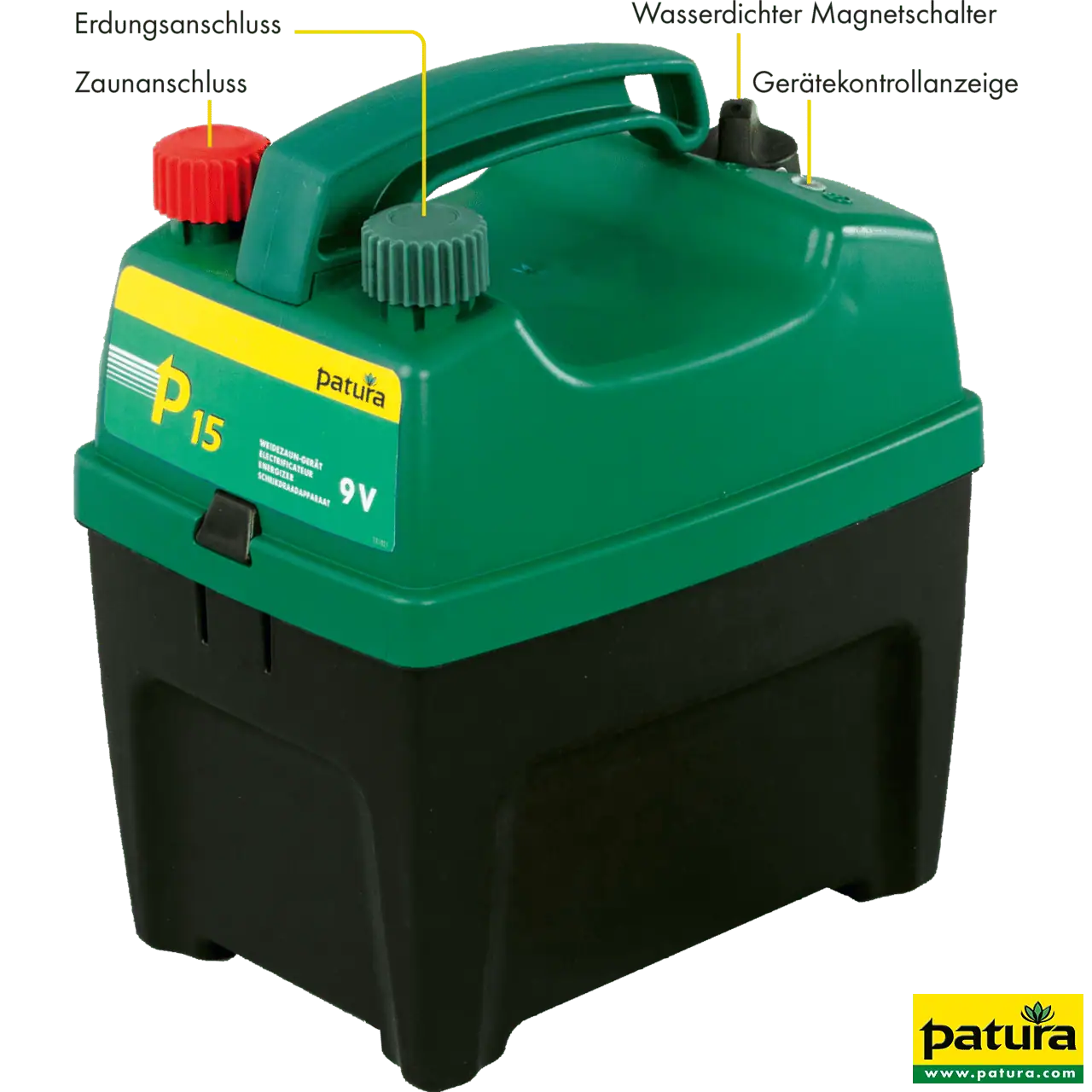 P15, Weidezaun-Gerät für 9 V Batterie