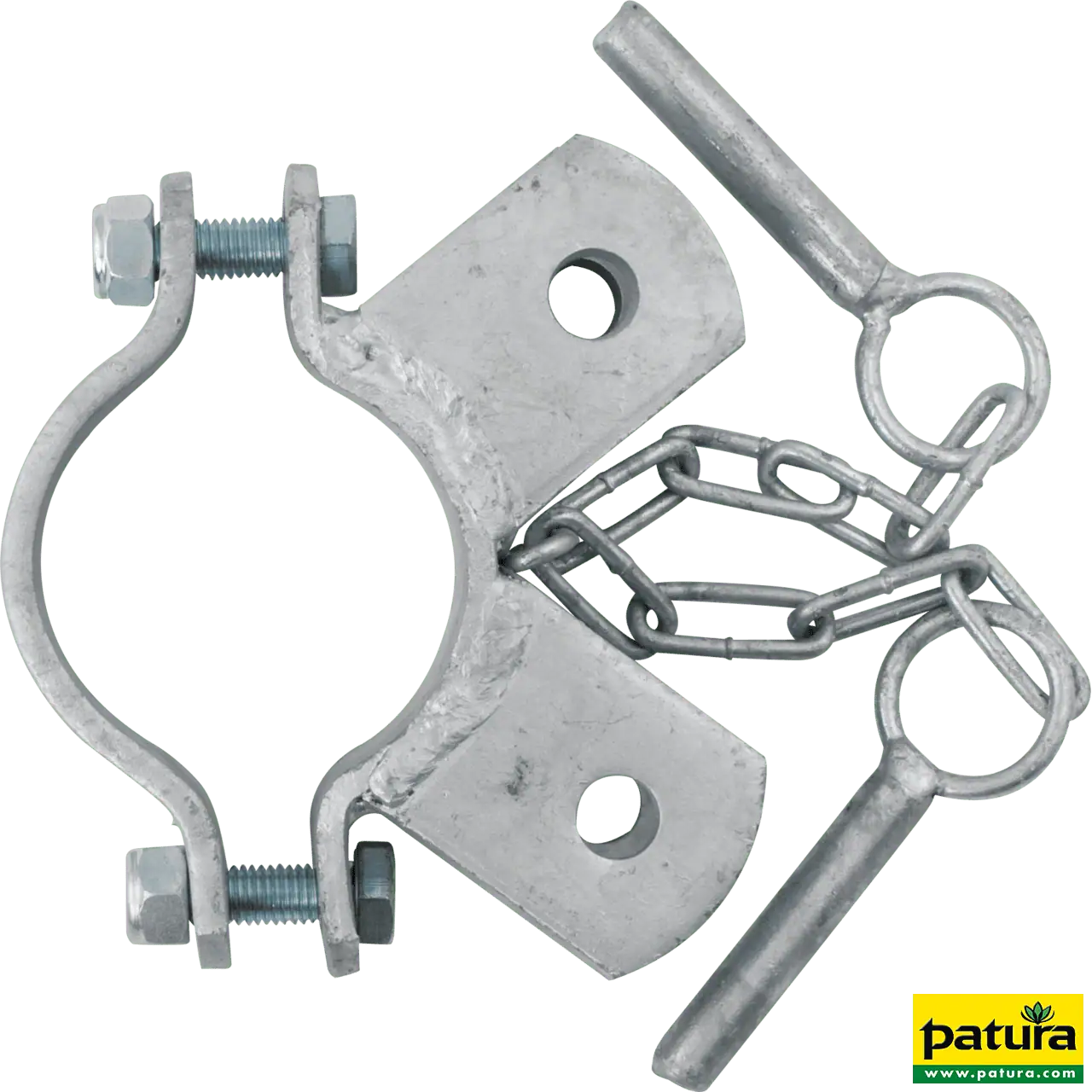 Schelle d= 76 mm, 2 Halter winklig, vz