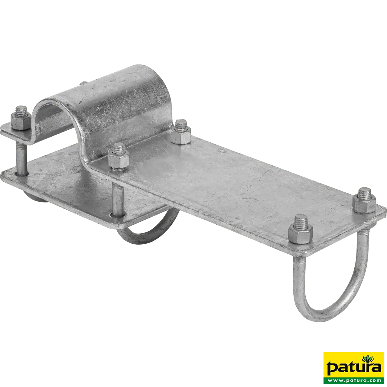 Kreuzklemme lang, 60 x 48 mm, für Liegeboxenbügel, mit 3 Bügelschrauben