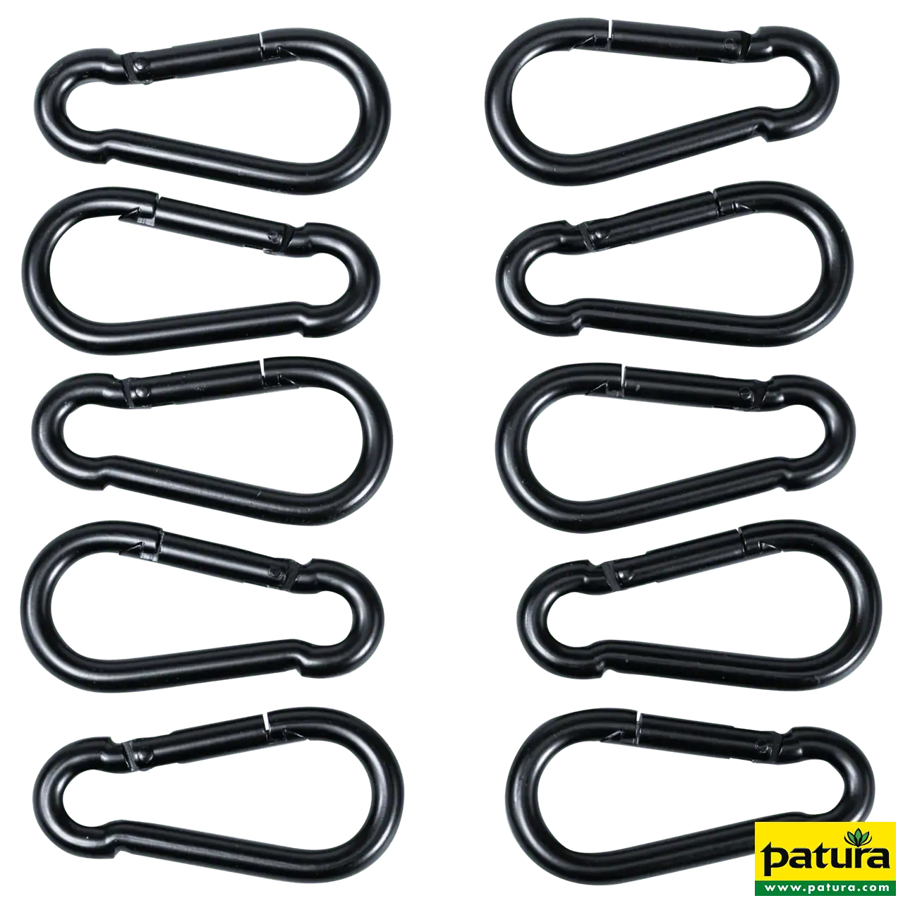 Karabinerhaken 80 mm, für Auswurfschutz, Nuckel-Tränkeeimer, 10 Stk