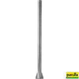 Pfosten d=102 x 4 mm, L= 1,65 m, mit Bodenplatte, Edelstahl