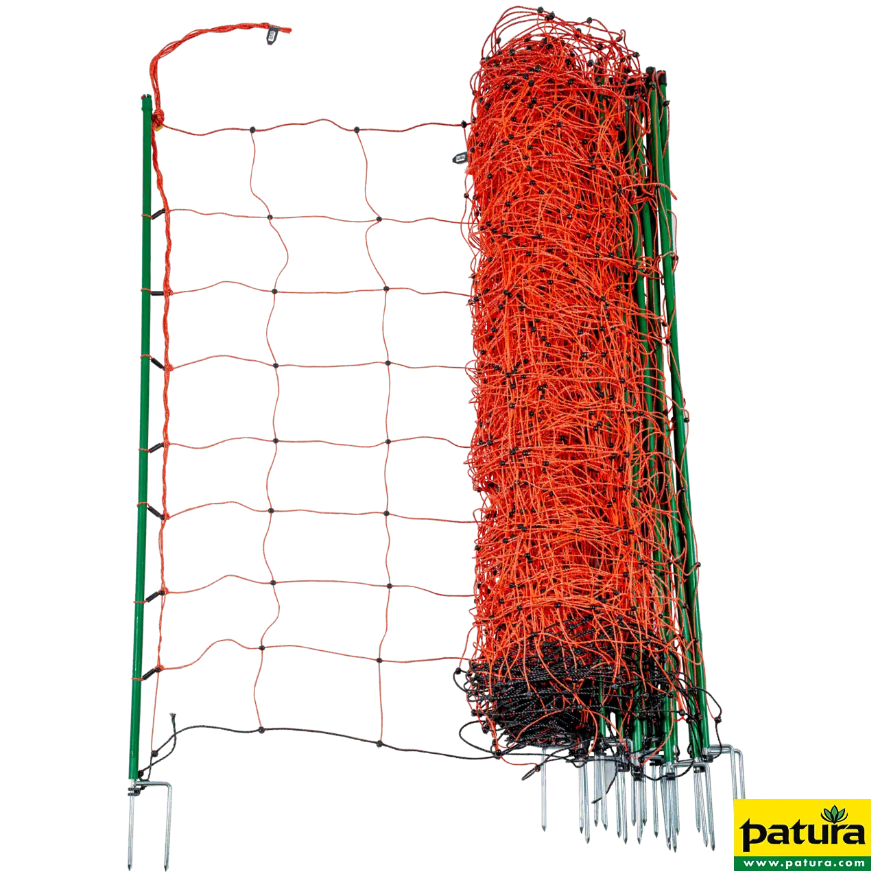 Tornado Elektrozaunnetz, orange, 108 cm, Doppelspitze, 50 m