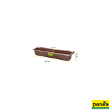 Kunststoff-Langtrog, 120 l, zum Einhängen in Rohre bis 2", braun, 160 x 51 x 28 cm