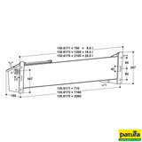Tränketrog Edelstahl, Modell 6175, für Schafe und Ziegen, 2,10 m, 29,5 l, Zulauf 40 l/min