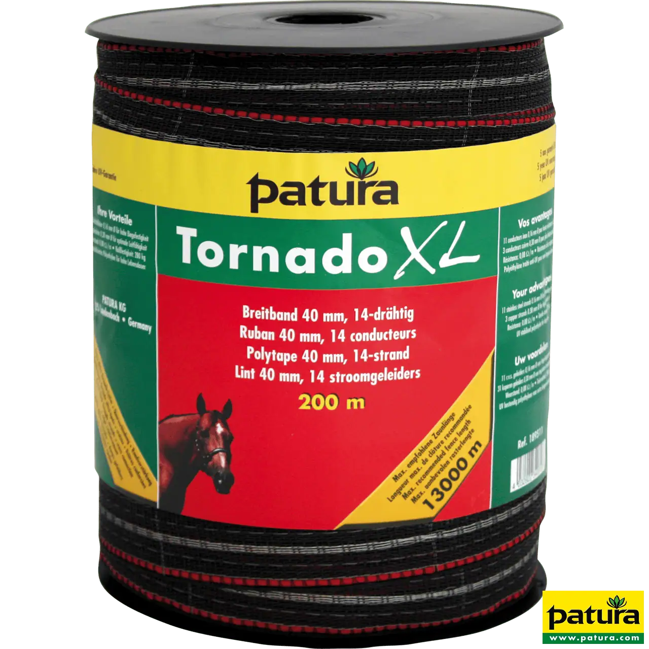 Tornado XL Breitband 40 mm, 200 m Rolle 11 Niro 0,16mm, 3 Cu 0,30mm, braun