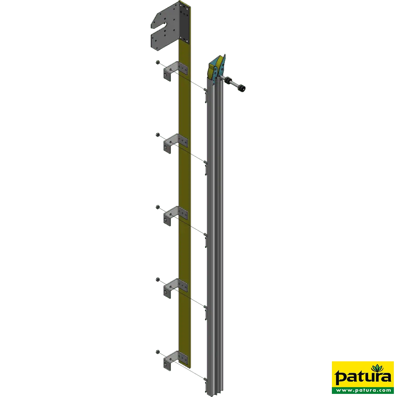 Elektro-Agrartor PLUS, Bausatz ohne Motor und Schalter, Breite 6,00 m, Höhe 8,00 m