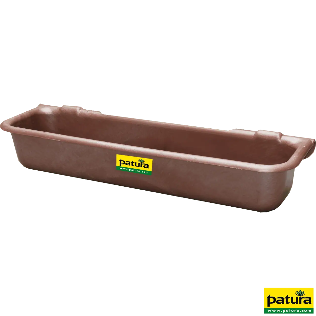 Kunststoff-Langtrog, 120 l, zum Einhängen in Rohre bis 2", braun, 160 x 51 x 28 cm