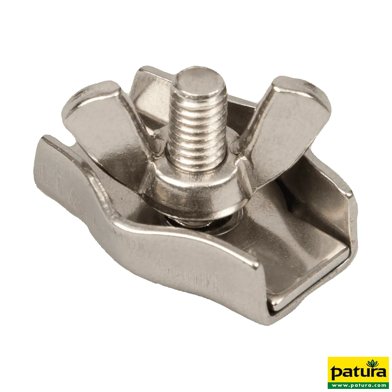 Litzenklemme Edelstahl mit Flügelmutter für Litzen bis 4 mm