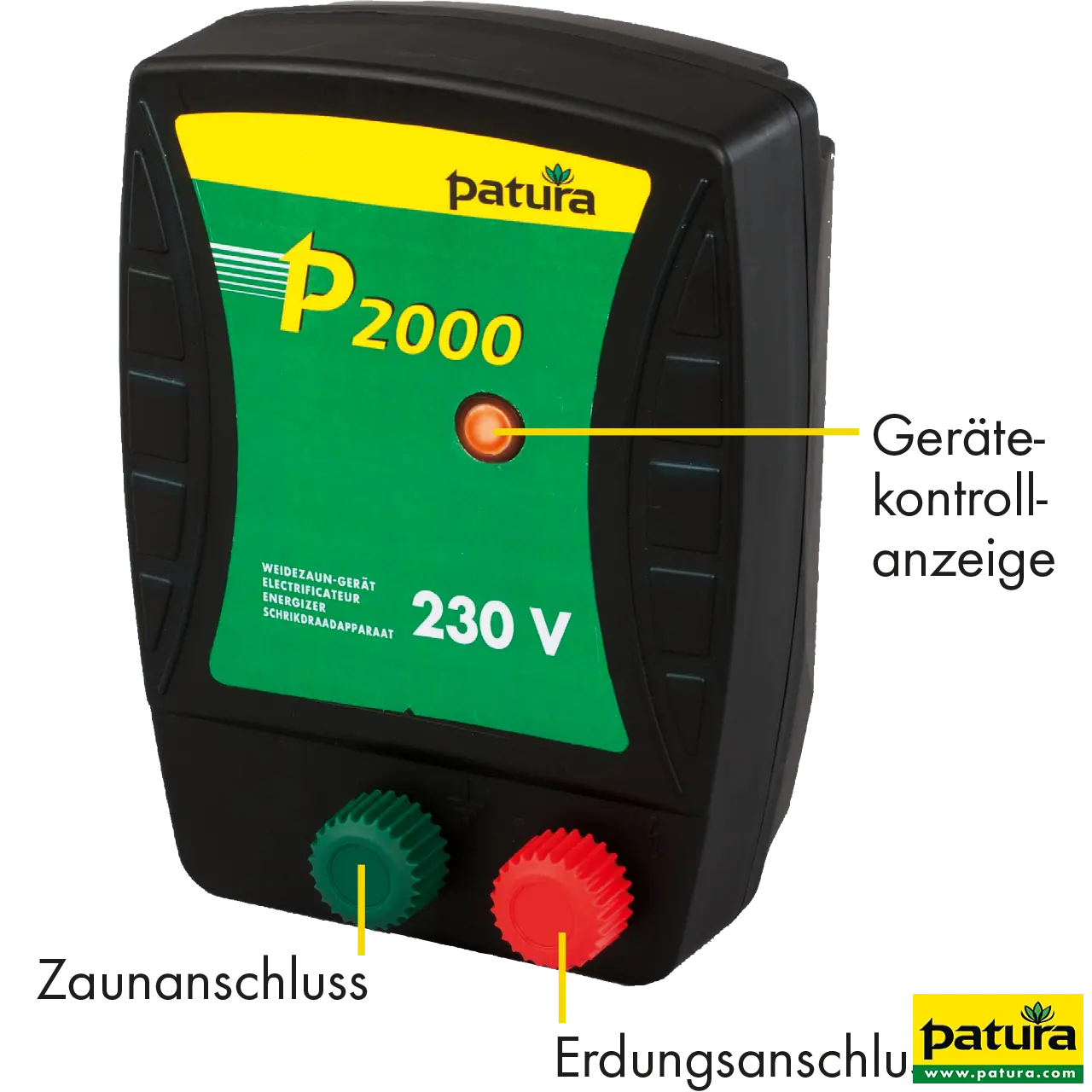 P2000, Weidezaun-Gerät für 230 V Netzanschluss