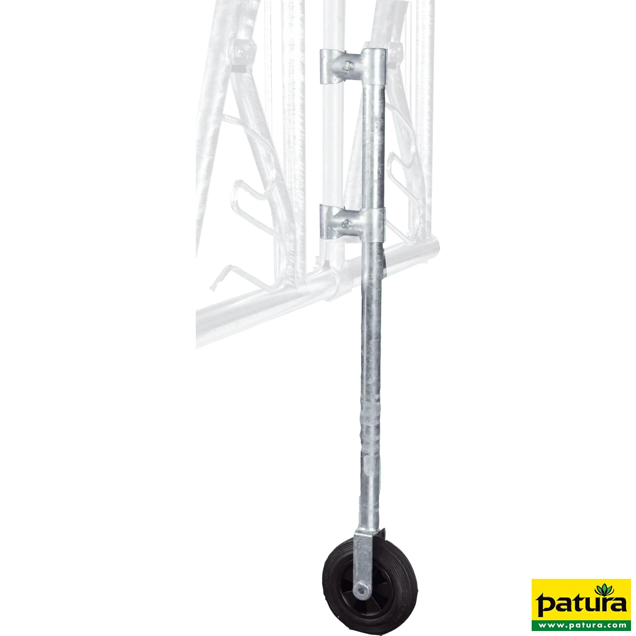 Stützrad für Fressgitter inkl. Doppelschelle parallel 42x42mm