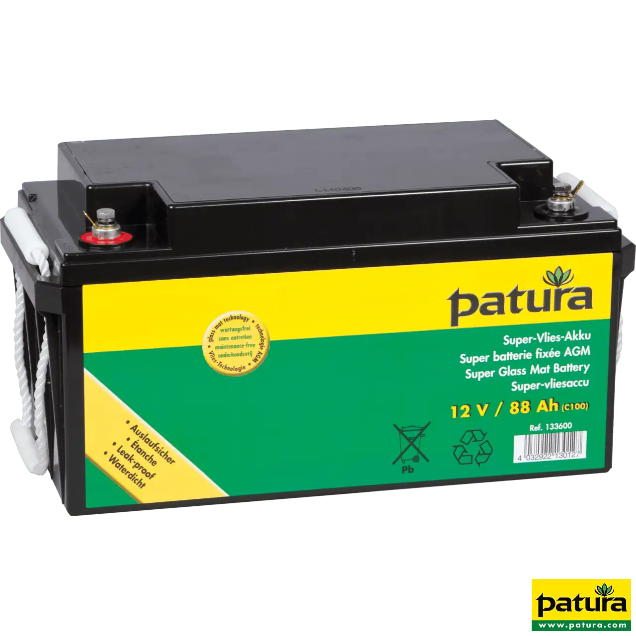 Super-Vlies-Akku 12 V / 88 Ah C100 wartungsfreie Vliesbatterie