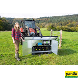 PATURA Weidezaun-Komplettsystem P 8000, Sicherheitsbox XXL, Solarmodul 480 W, 4 x 200 Ah Super-Vlies-Akku