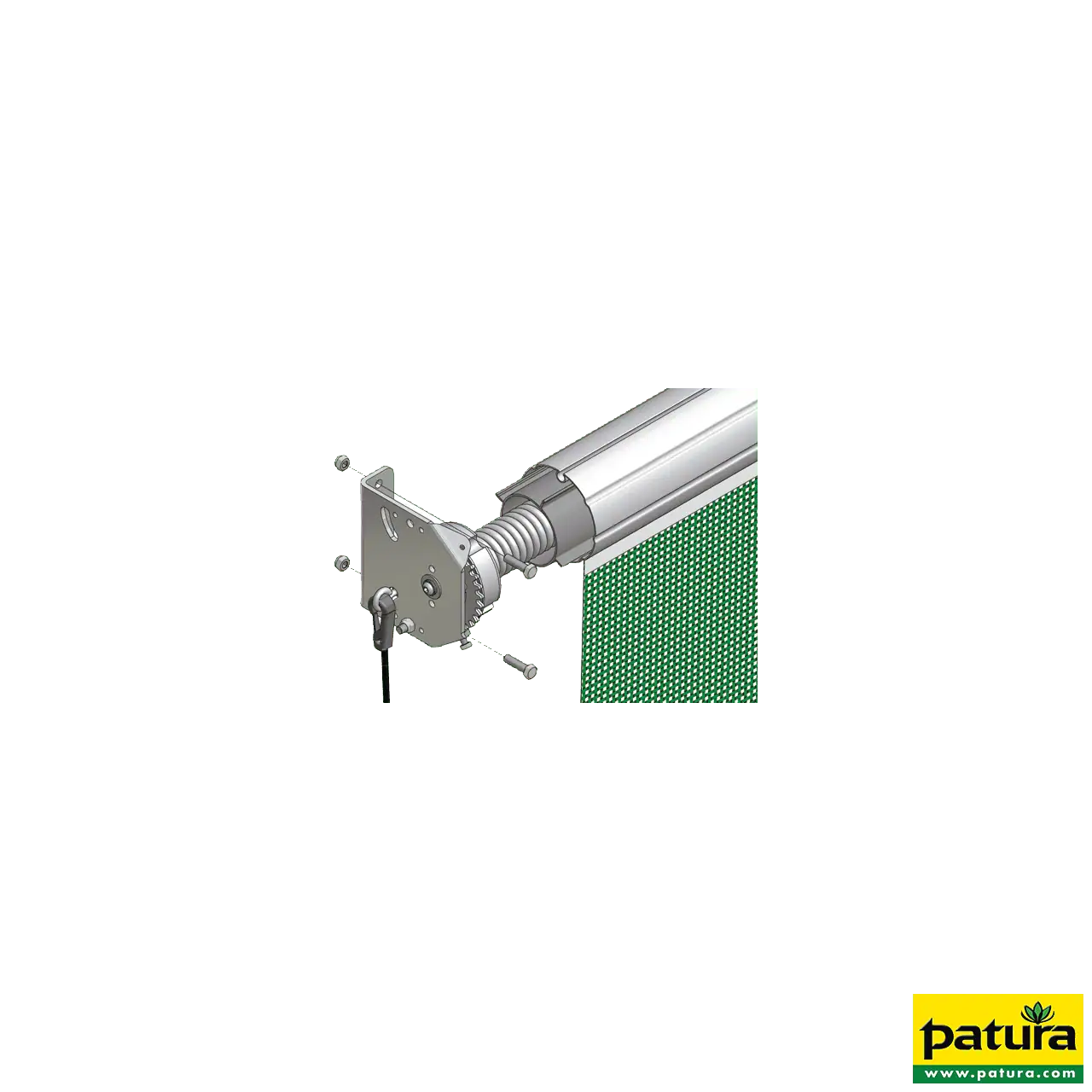 Patura Windschutz-Zugrollo Breite 3,50 m