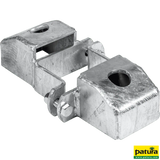 Schelle Quadrat 90 mm, 2 Riegelhalter TS, parallel