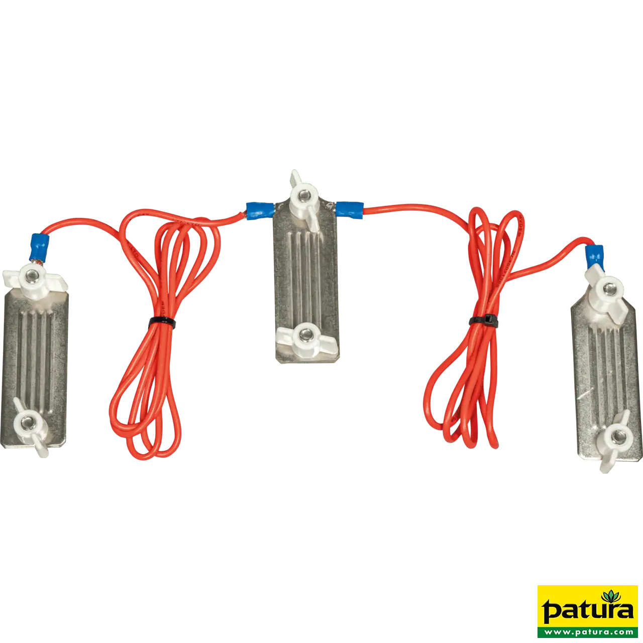 Zaunverbindungskabel B-Band, mit 3 Paar Edelstahl-Klemmplatten (1 Stück/Pack)