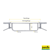 Abtrennung R2LB 1/2, Höhe 60 cm, Montagelänge 1,40–1,90 m