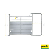Panel-8 mit Rahmen XL Plus 3,05 m, H= 2,10 m, vz, Durchgangsbreite 85 cm