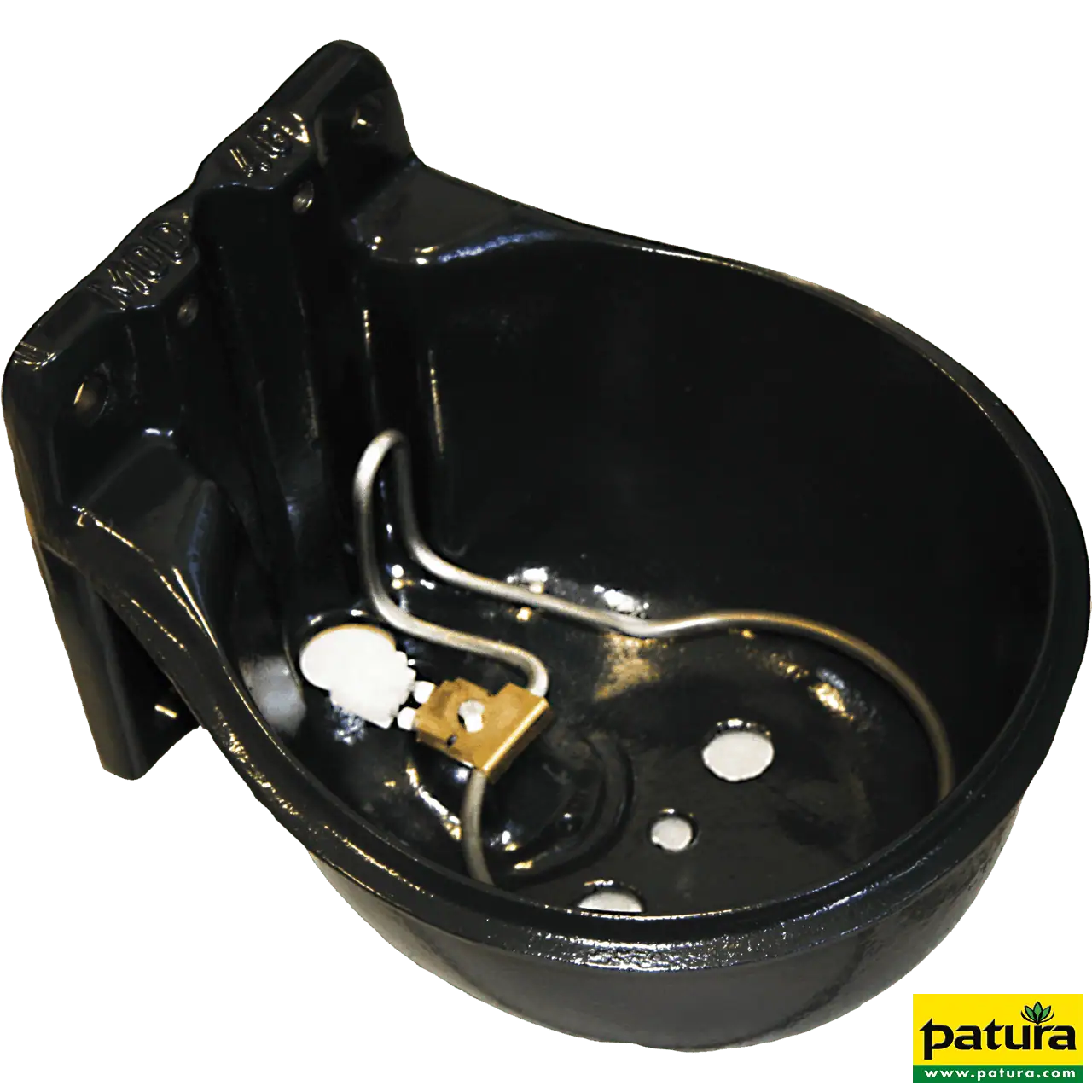 Tränkebecken Modell 46, Gusseisen emailliert, 3/4" Edelstahlventil, heizbar 24 V 80 W