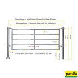 Abtrennung R5 1/2, Montagelänge 1,25–2,00 m, Ø 60 mm, für Milchkühe/Mutterkühe