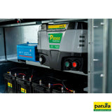 PATURA Weidezaun-Komplettsystem P 8000, Sicherheitsbox XXL, Solarmodul 480 W, 4 x 200 Ah Super-Vlies-Akku